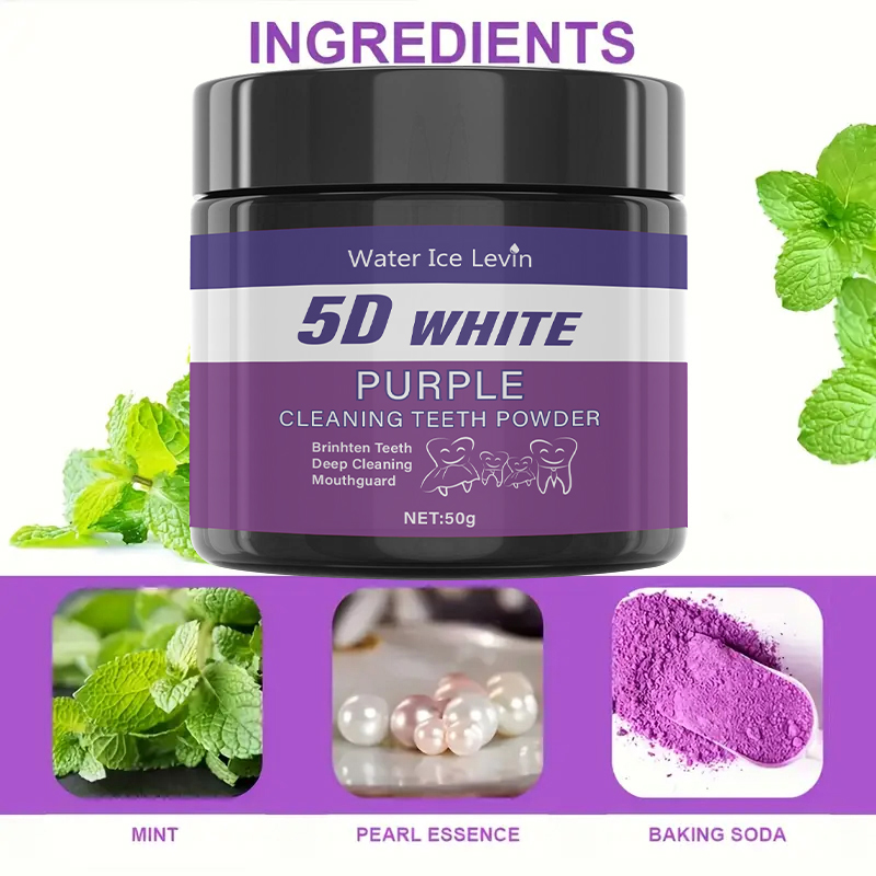 Teeth Whitening Baking Soda - Poudre nettoyante pour les dents 5D