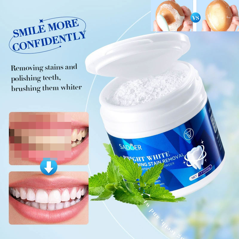 Teeth Whitening Baking Soda - Poudre de blanchiment des dents jaune,