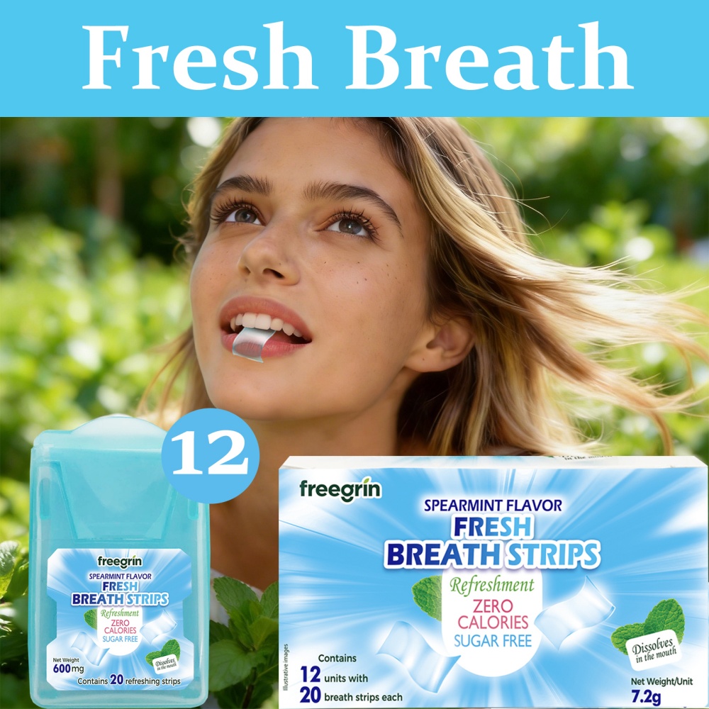 Teeth Whitening Retainer - FREEGRIN Bandes buccales aromatisées à la
