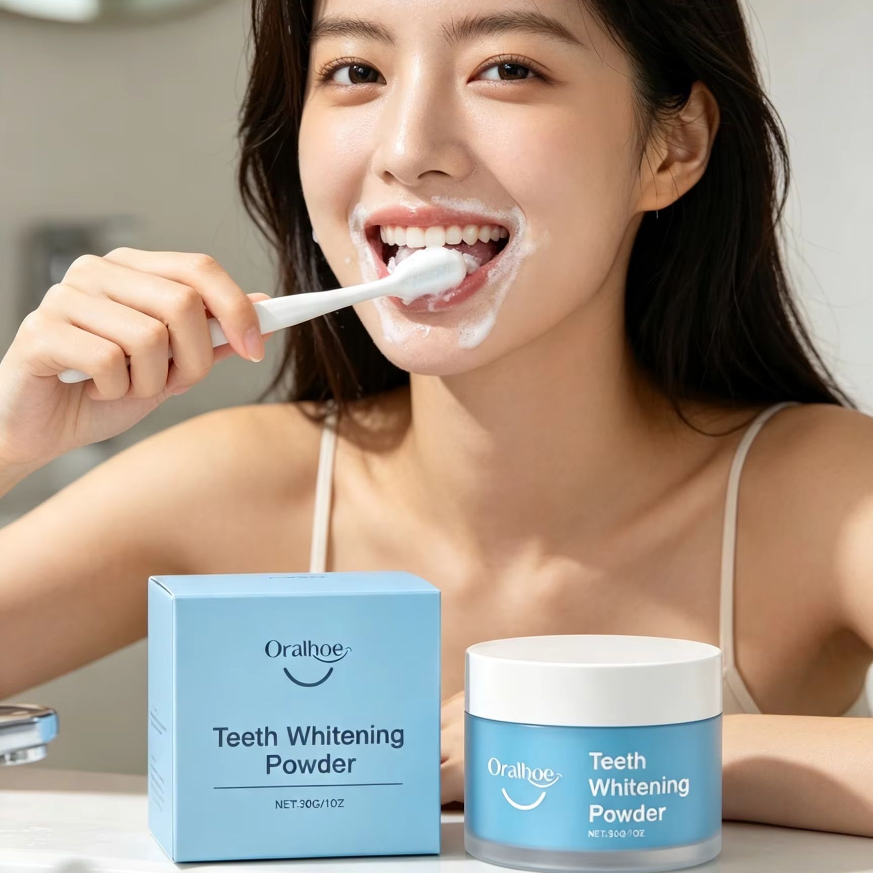 Teeth Whitening Quotes - Poudre dentaire Oralhoe pour le brossage