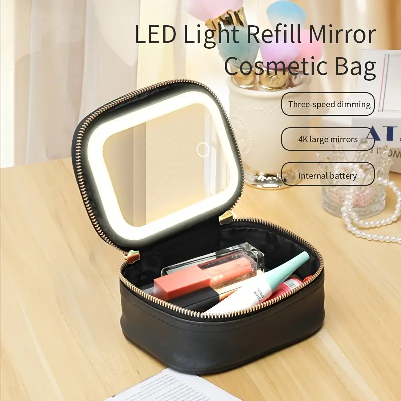Led Mouth Tray - Sac de rangement d'outils cosmétiques portables