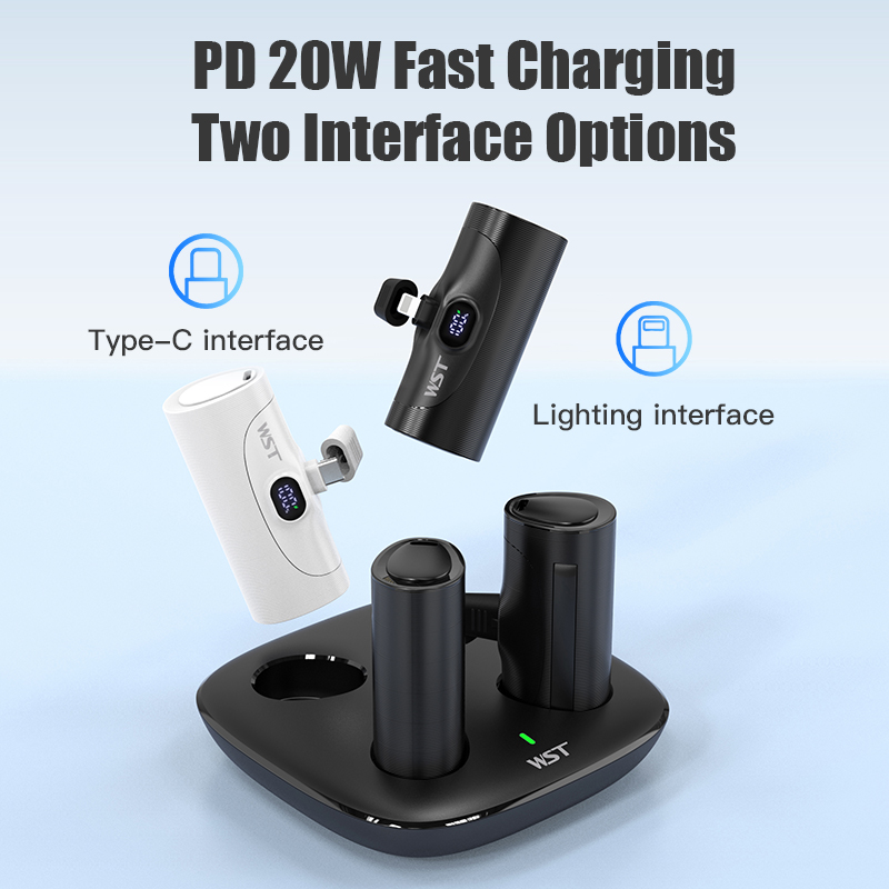 Led Mouth Tray - 4 pièces Mini batterie externe Portable