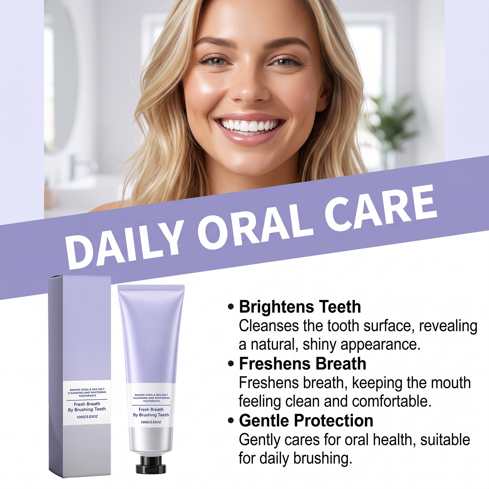Dentifrice blanchissant au sel - Teeth Whitening Baking Soda avis et prix