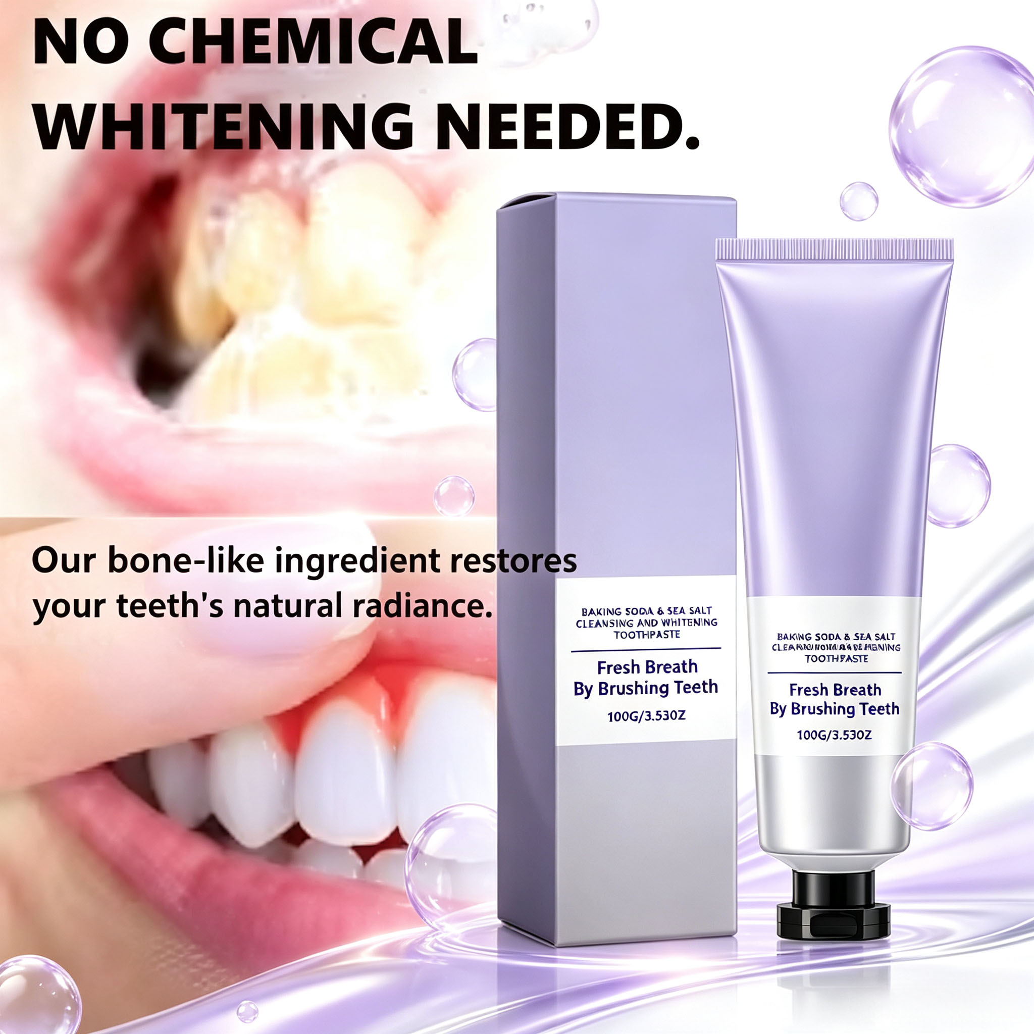 Dentifrice au bicarbonate de s - Teeth Whitening Baking Soda avis et prix