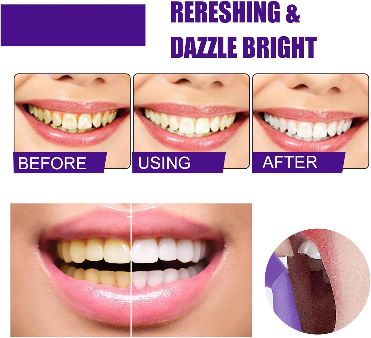 Dentifrice Moussant Violet Bla - Teeth Whitening Routine avis et prix